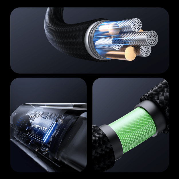 Joyroom S-A16 Pro Prism Series 100W USB-C Cable - USB-C with Digital Display 1.2m - Black 6