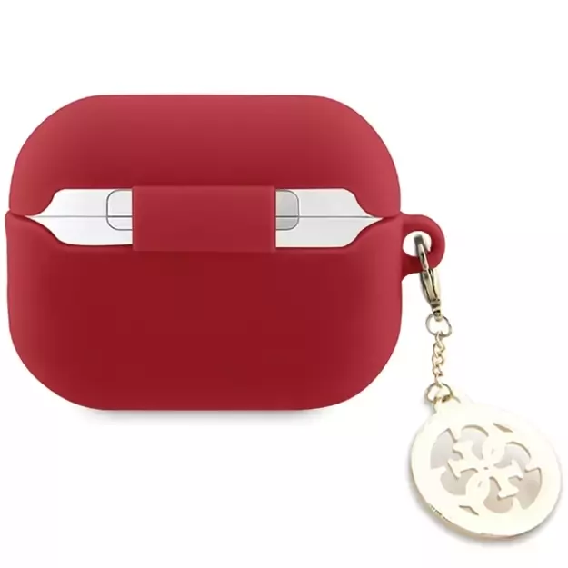 Guess GUAP23DSLGHDF AirPods Pro 2 cover red 3D Rubber 4G Diamond Charm 4