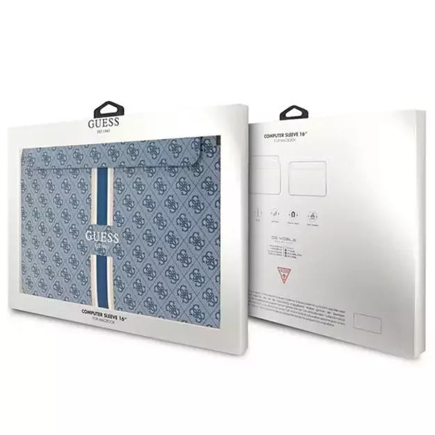 Guess 4G Printed Stripes cover for a 16&quot  laptop - blue 3