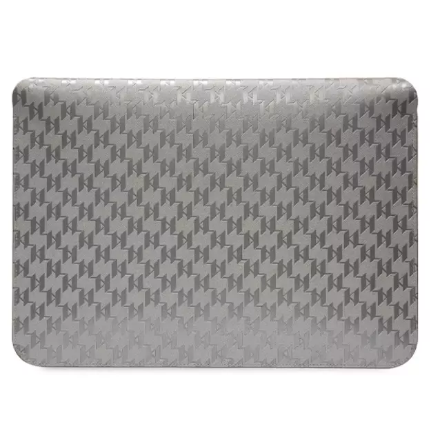 Karl Lagerfeld Saffiano Monogram Choupette case for a 14&quot  laptop - silver 2
