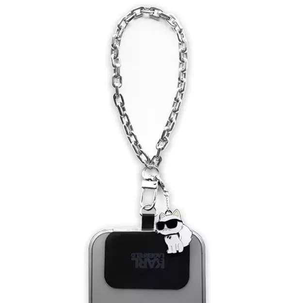 Karl Lagerfeld KLUCHCSKPK Universal Universal Hand Strap Choupette case - silver 1