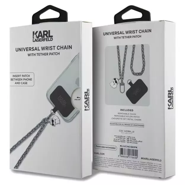Karl Lagerfeld KLUCHCSKPK Universal Universal Hand Strap Choupette case - silver 2