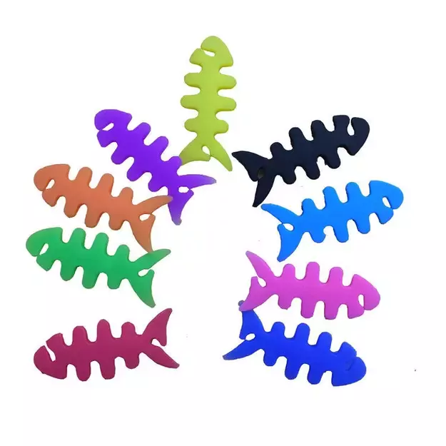 Fish-shaped headphone cable wrap - pink 18