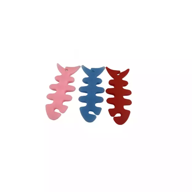 Fish-shaped headphone cable wrap - pink 2