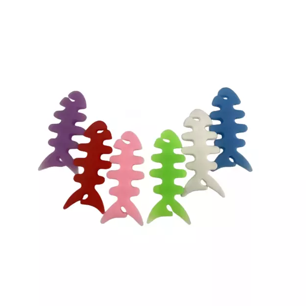Fish-shaped headphone cable wrap - pink 17