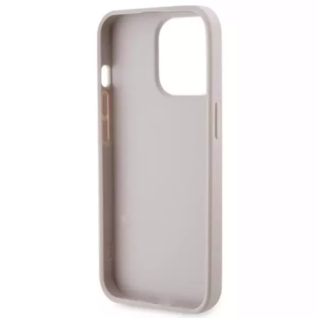 Guess GUHCP13LP4TDSCPP case for iPhone 13 Pro / 13 - pink Crossbody 4G Metal Logo 14