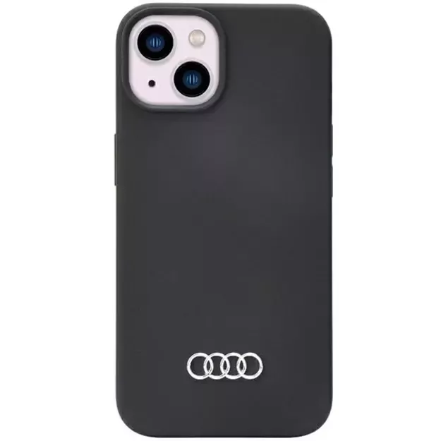 Audi Silicone Case iPhone 14 6.1&quot  black/black hardcase AU-LSRIP14-Q3/D1-BK