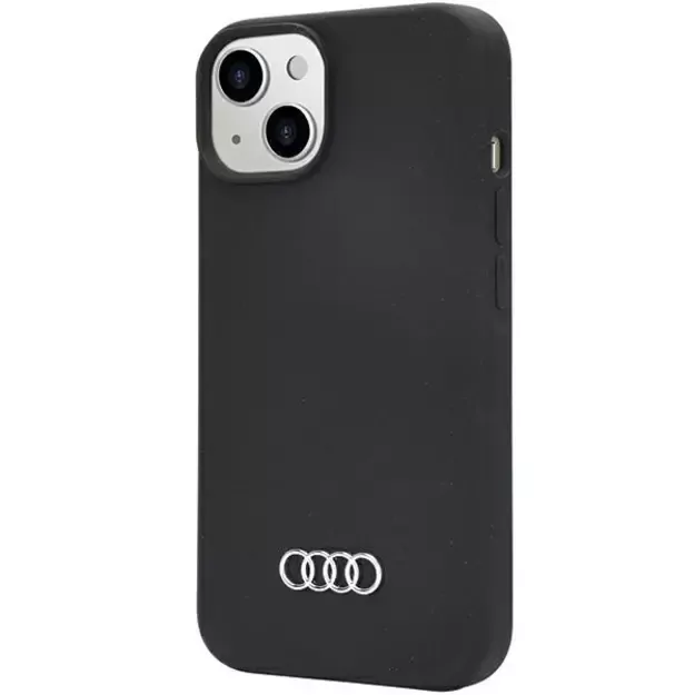 Audi Silicone Case iPhone 14 6.1&quot  black/black hardcase AU-LSRIP14-Q3/D1-BK 2