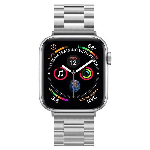 Spigen Modern Fit Band for Apple Watch 4/5/6/7/8/9/SE/Ultra (42/44/45/49 mm) - Silver 6