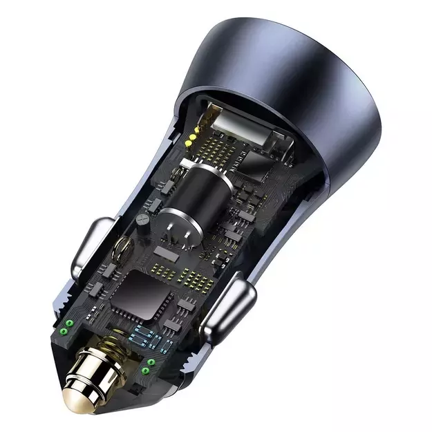 Baseus Golden Contactor Pro fast car charger 2x USB 40 W Quick Charge SCP FCP AFC + USB cable - USB Type C gray (TZCCJD-A0G) 4