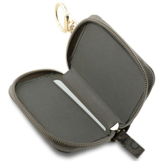 Guess Cable Pouch GUABP4DPTW Brown/brown 4G Triangle Cable Pouch 2