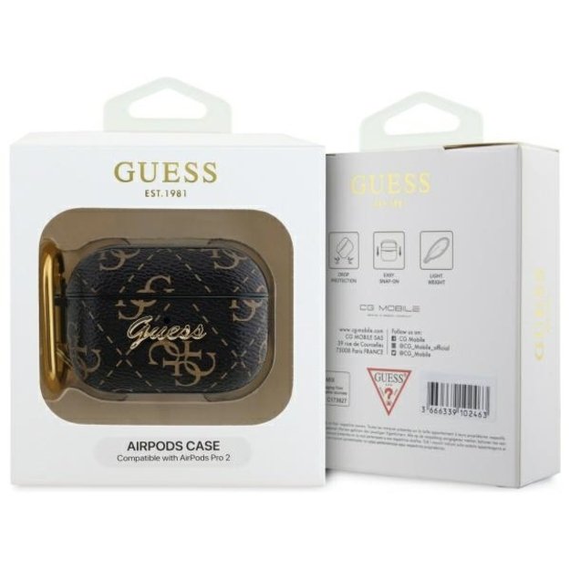 Guess GUAP2PG4GPK AirPods Pro 2 (2022/2023) cover black/black 4G Hook 3