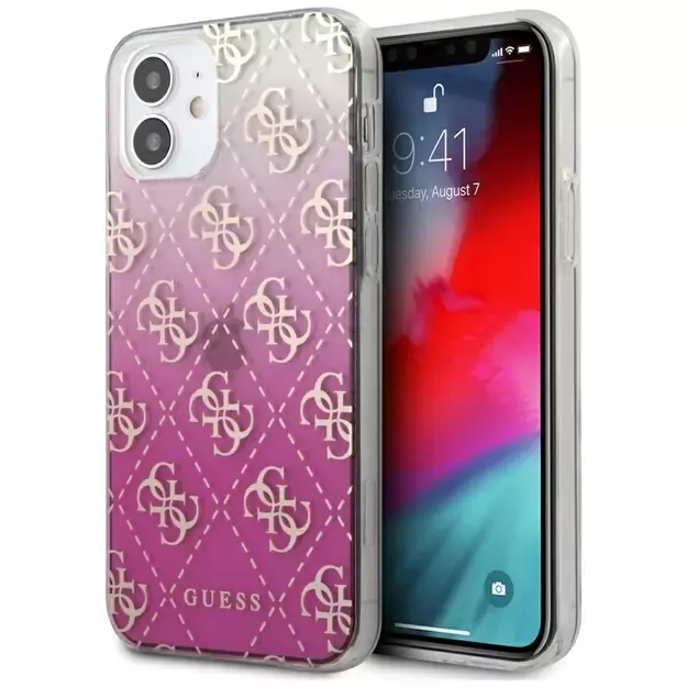 Guess GUHCP12SPCU4GGPI iPhone 12 mini 5.4  pink/pink hardcase 4G Gradient