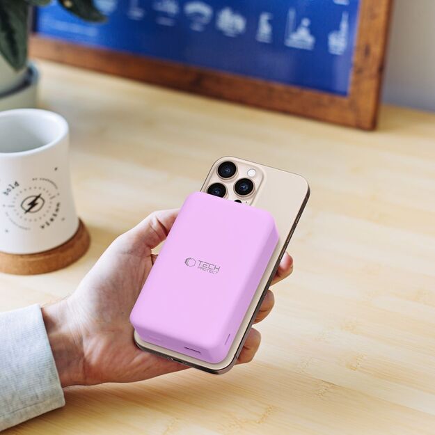 Powerbank Tech-Protect PB12 LifeMag MagSafe 20000MAH - purple 7