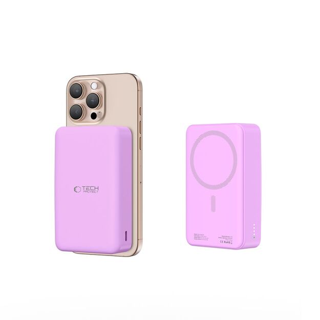Powerbank Tech-Protect PB12 LifeMag MagSafe 20000MAH - purple 4