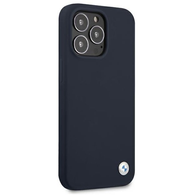 BMW Silicone Signature Case for iPhone 13 Pro Max 6.7&quot  - Navy Blue 3