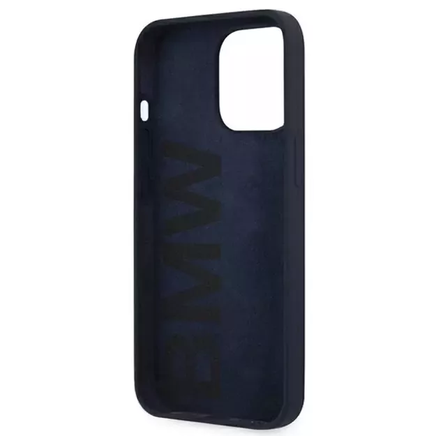 BMW Silicone Signature Case for iPhone 13 Pro Max 6.7&quot  - Navy Blue 13