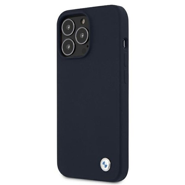 BMW Silicone Signature Case for iPhone 13 Pro Max 6.7&quot  - Navy Blue 1