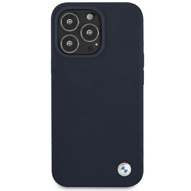 BMW Silicone Signature Case for iPhone 13 Pro Max 6.7&quot  - Navy Blue 2