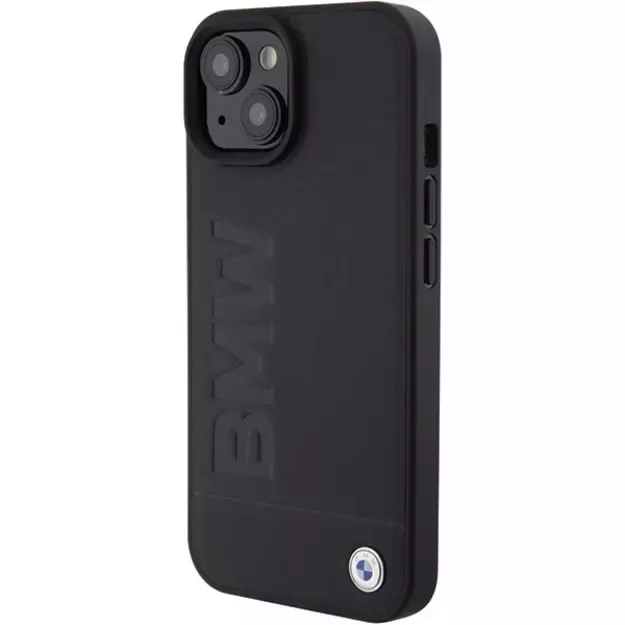 BMW MagSafe Leather Hot Stamp case for iPhone 15 Plus - black 1