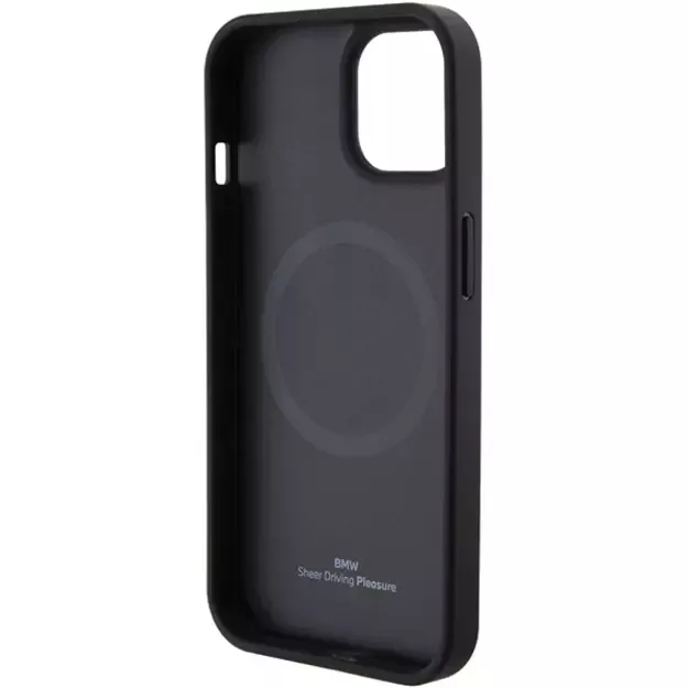 BMW MagSafe Leather Hot Stamp case for iPhone 15 Plus - black 6