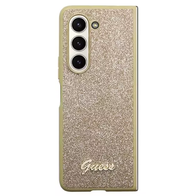 Guess Glitter Script case for Samsung Galaxy Z Fold 5 - gold 1