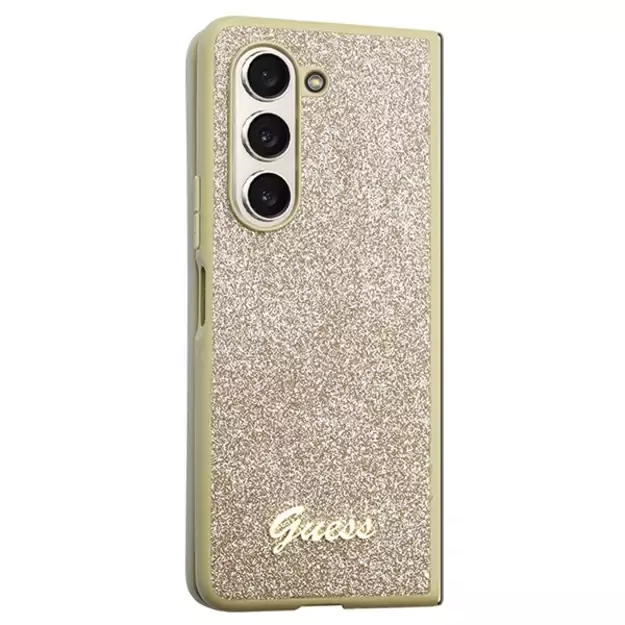 Guess Glitter Script case for Samsung Galaxy Z Fold 5 - gold 4