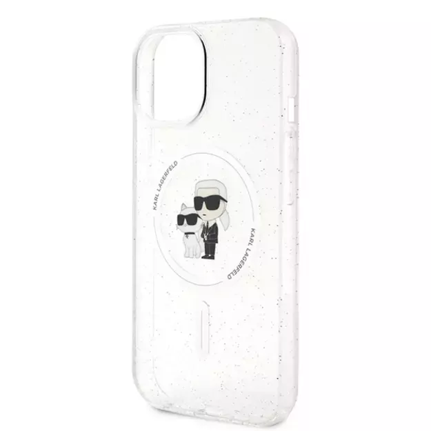 Karl Lagerfeld Karl&Choupette Glitter MagSafe case for iPhone 15 Plus - transparent 5