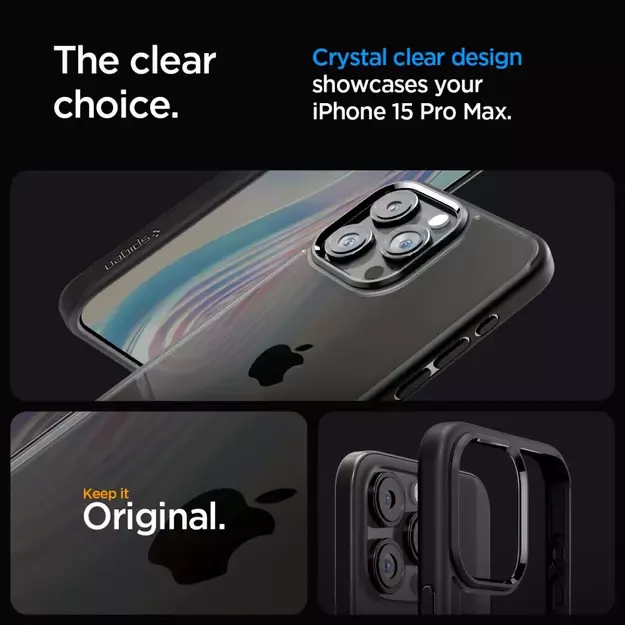 Spigen Ultra Hybrid iPhone 15 Pro Max Case - Matte Black 26