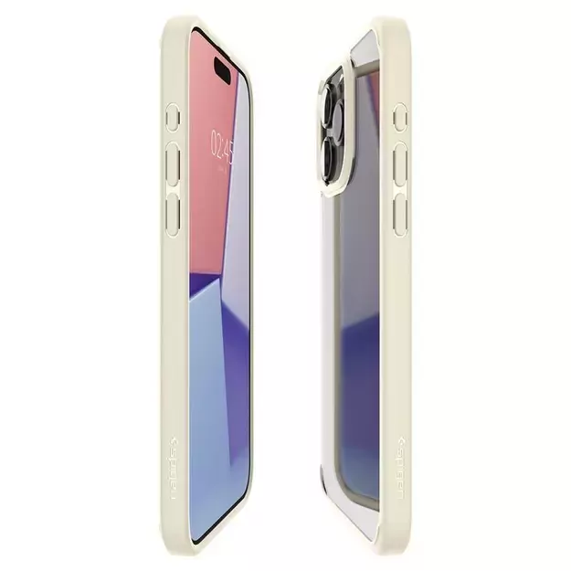 Spigen Crystal Hybrid Case for iPhone 15 Pro Max - Clear Beige 25