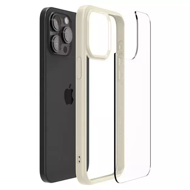 Spigen Crystal Hybrid Case for iPhone 15 Pro Max - Clear Beige 23