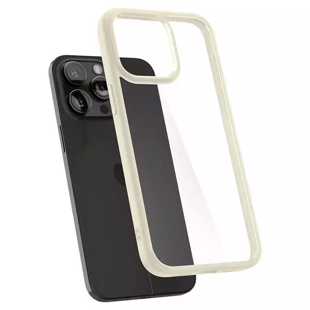 Spigen Crystal Hybrid Case for iPhone 15 Pro Max - Clear Beige 19