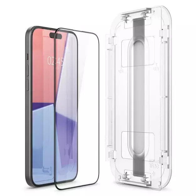 Spigen Glas.tR EZ Fit FC Tempered Glass for iPhone 15 Plus - Black 6