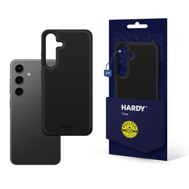 3mk Hardy Android Silky Leather MagCase for Samsung Galaxy S24 - Black