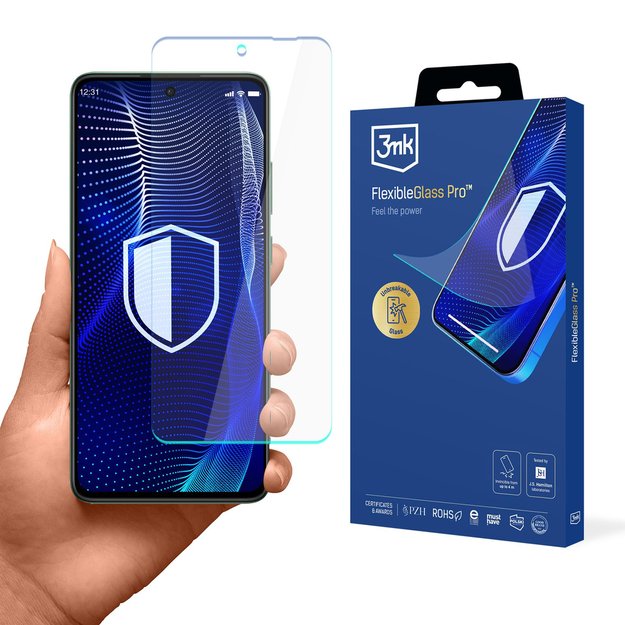 Hybrid glass 3mk FlexibleGlass Pro on Oppo Reno 12 F/Fs