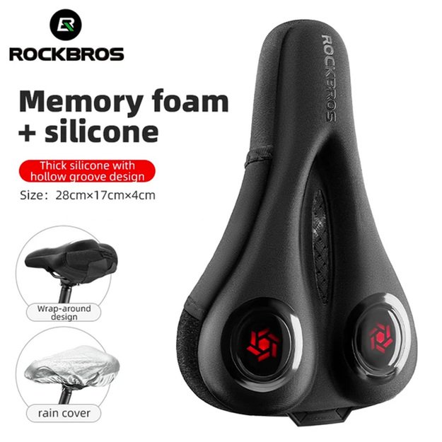Rockbros LF044R saddle cover + rain cover - black and red 1