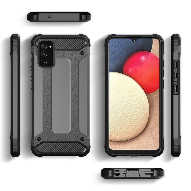 Hybrid Armor Case Tough Rugged Cover for Samsung Galaxy A03s black 10