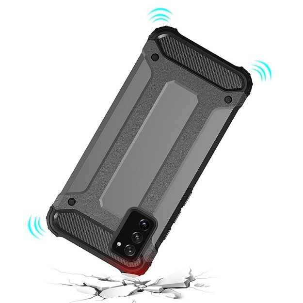 Hybrid Armor Case Tough Rugged Cover for Samsung Galaxy A03s black 12