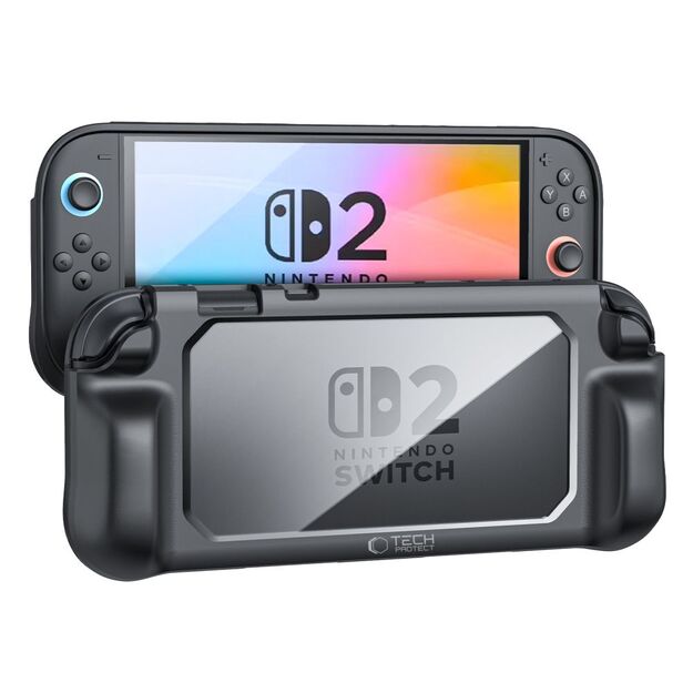 Tech-Protect MagMat Case for Nintendo Switch 2 - Black and Transparent 1