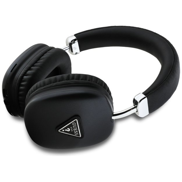 Guess Metallic Triangle Logo Over-Ear Headphones - Black 1