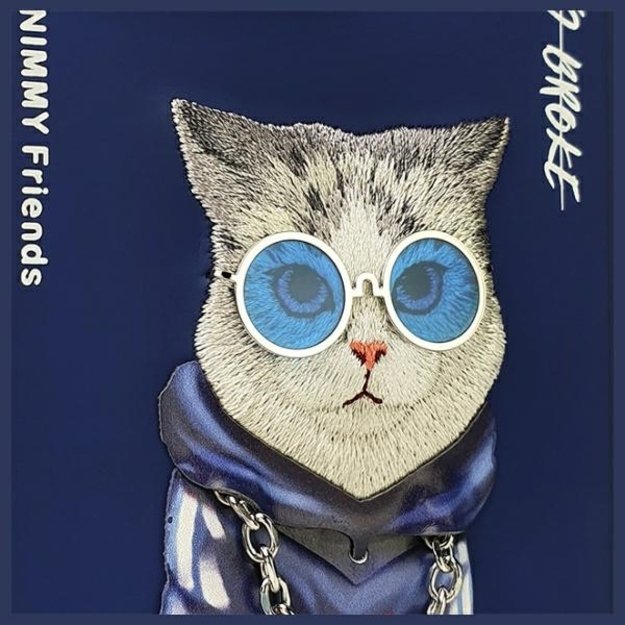Nimmy Glasses Cool Cat Case for iPhone 15 Pro - Blue 6