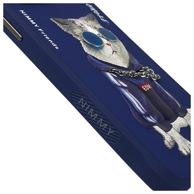 Nimmy Glasses Cool Cat Case for iPhone 15 Pro - Blue 4