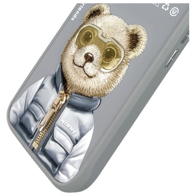 Nimmy Cool&amp Cute 2.0 Bear Case for iPhone 16 - Gray 6