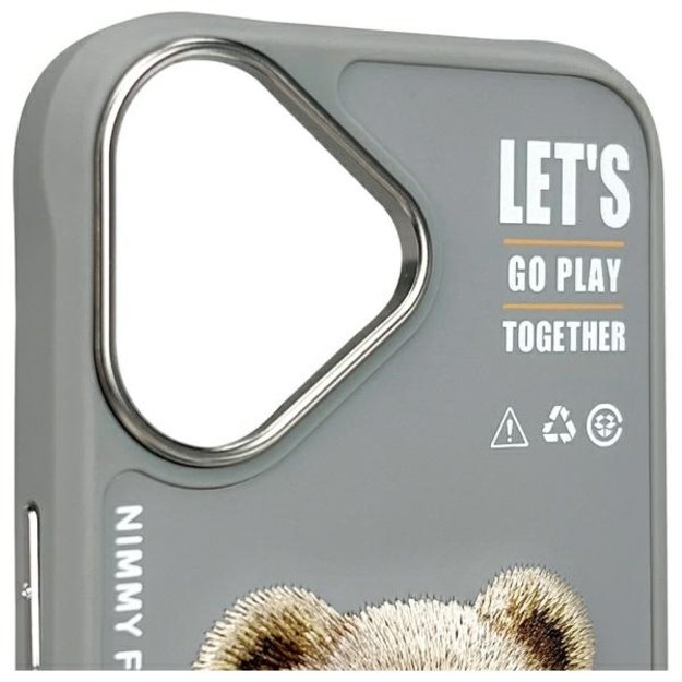 Nimmy Cool&amp Cute 2.0 Bear Case for iPhone 16 - Gray 4