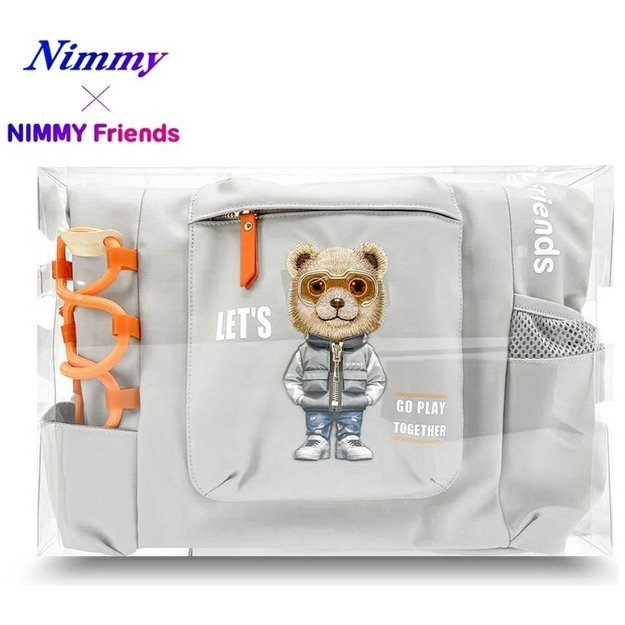 Nimmy Cool&amp Cute 2.0 Bear Laptop Backpack - Gray 12