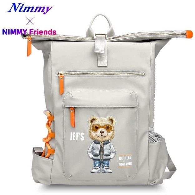 Nimmy Cool&amp Cute 2.0 Bear Laptop Backpack - Gray 1