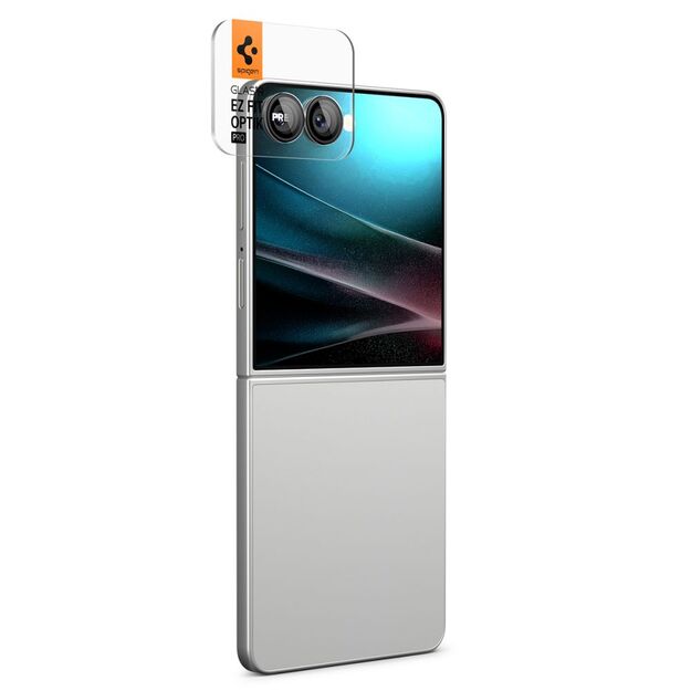 Spigen Optik Pro HD Glas.TR EZ Fit 2-pack Camera Protector for Samsung Galaxy Z Flip 7 - Black 5