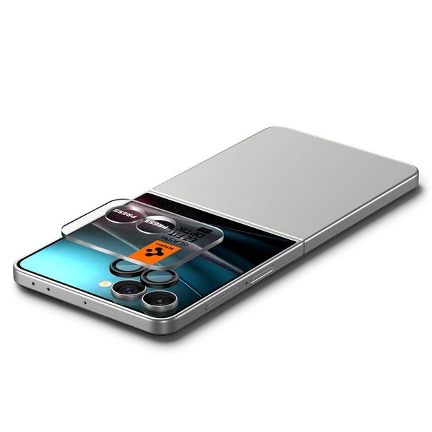Spigen Optik Pro HD Glas.TR EZ Fit 2-pack Camera Protector for Samsung Galaxy Z Flip 7 - Black 4