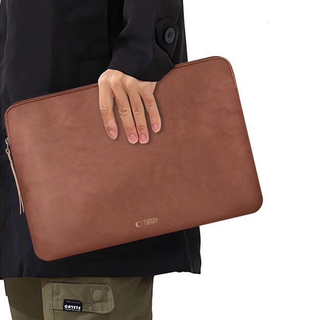 Tech-Protect Fleece Laptop Bag 15-16 - Brown 14