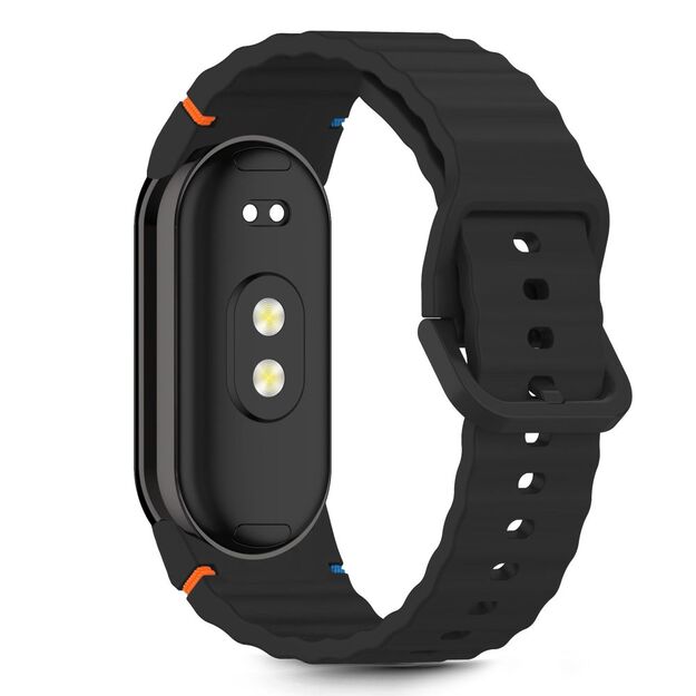 Tech-Protect Silicone Sport Strap for Xiaomi Smart Band 8 / 9 / 10 / NFC - Black 1